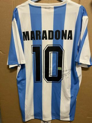 Signed Diego Maradona Argentina Shirt With
