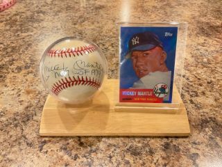 Mickey Mantle Autographed Baseball With