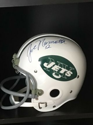 Joe Namath Autographed Signed Full Size Throwback Jets Helmet