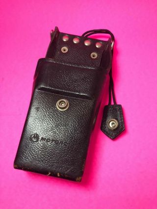 Vintage Motorola Leather Radio Case,  Belt Holder