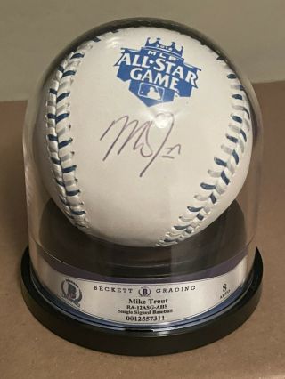 Mike Trout Auto Signed Mlb 2012 All Star Baseball Beckett Bas Encapsulation