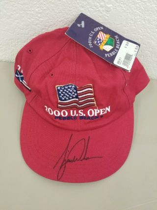 Tiger Woods Autographed Signed 2000 Us Opener Golf Hat Jsa Loa