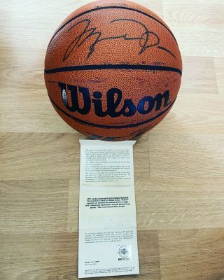 Michael Jordan Signed Autograph Auto Basketball Upper Deck Uda Read Descript