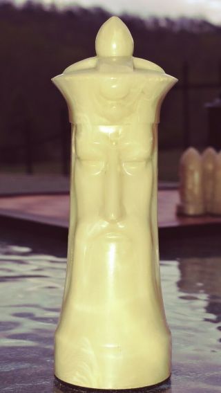 Vintage Chess Kings Piece,  By Peter Ganine 1947 - 1957,  White Marble Casting