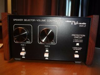 Vintage Niles Audio Svc - 2 Speaker Selector/volume Control Switch,  Wood Case