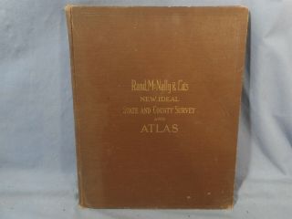 1913 Rand Mcnally &co.  S The Ideal State And County Survey Pennsylvania&atlas