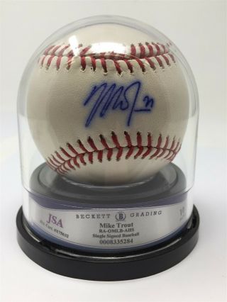 Mike Trout Signed Autographed Oml Baseball Jsa X75632 Auto10 Angels