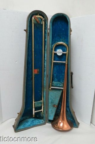 Vintage C.  G.  Conn Director Trombone Horn & Slide Serial No.  811505 & Case