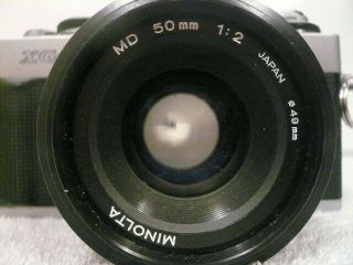 Vintage Minolta XG - 1 35mm Film Camera and Minolta 50mm 1:2 F2 Lens 2