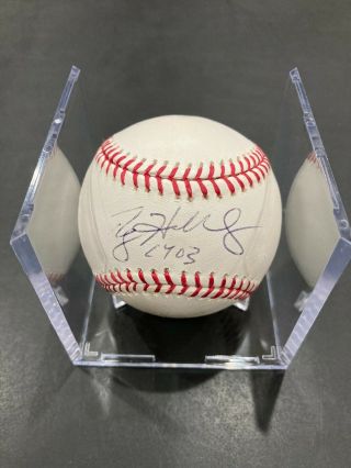 Late Hall Of Fame Pitching Great Roy Halladay " Cy 03 " Signed Romlb - Jsa Loa
