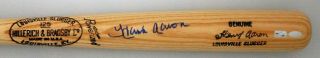 Braves Hank Aaron Signed Louisville Slugger Game Model Bat Auto - Hof 