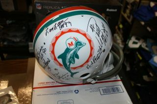 1972 Miami Dolphins Team Signed F/s Tk Helmet 26 Players Don Shula,  Jsa Loa