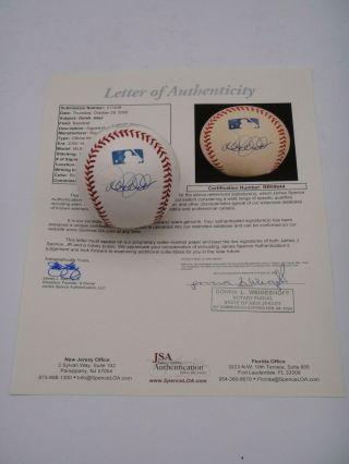Derek Jeter Jsa Certified Authentic Signed Rawlings Mlb Baseball Autograph Auto