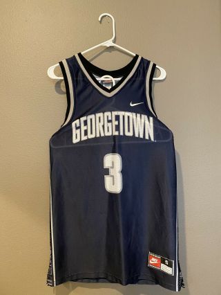 Mens Allen Iverson 3 Georgetown Hoyas Small S Nike Jersey Vintage Authentic