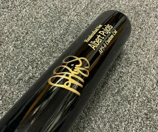 Albert Pujols Signed 34 " Marucci Bat Autographed Beckett Bas Witnessed