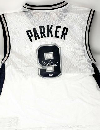 Tony Parker San Antonio Spurs Autographed Signed White Jersey Psa/dna Ai11010