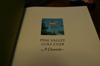 Pine Valley Golf Club: A Chronicle By Warner Shelly (hc,  Vg,  C1982) In Slipcase