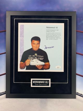 Muhammad Ali Signed Advertisement Custom Framed Jsa Loa Auto