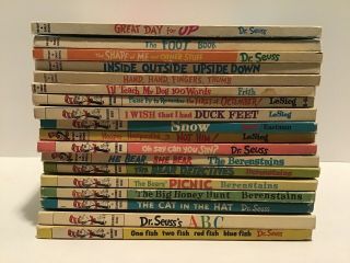 18 Dr Seuss Bright Early Beginners Book Club Berenstains Vintage 50s To 70s