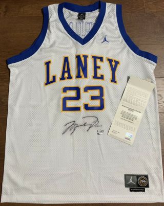 Michael Jordan Signed Laney High School Jersey Limited 5/123 Uda