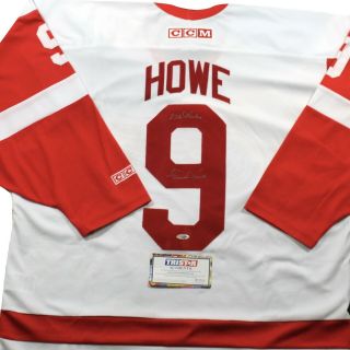 Gordie Howe Detroit Red Wings Ccm® Signed Jersey W/coa Tristar Mr Hockey Rare