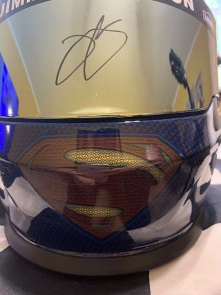 2016 Jimmie Johnson Autographed Full Size Superman Helmet 4