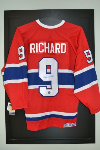 Maurice Richard Montreal Canadiens Signed Ccm Vintage Hockey Jersey