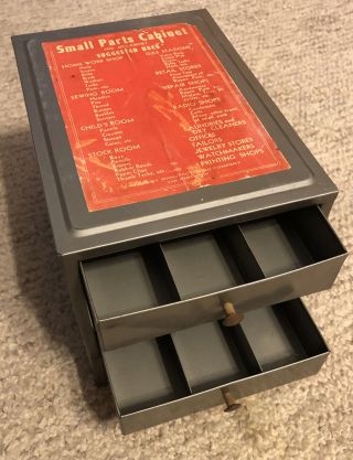 Vintage Kennedy Mfg Co.  4 Drawer Metal Tool Box Parts Bin Storage Cabinet