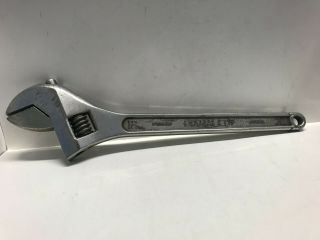 Vintage 18 " Diamalloy Adjustable Wrench - Diamond Tool Taper Handle