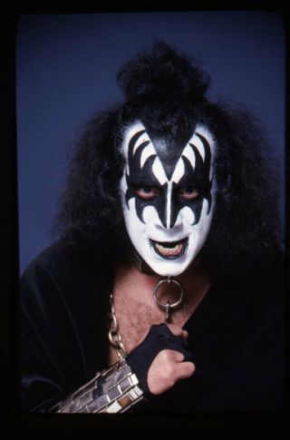 Kiss Gene Simmons In Make Up Rare Vintage Photo Shoot 35mm Transparency