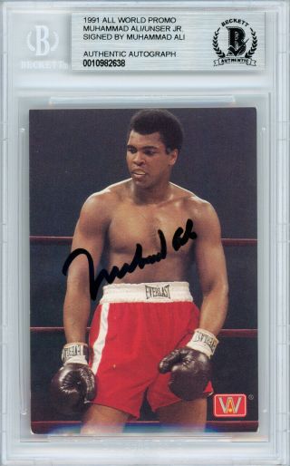 Muhammad Ali Autographed Signed 1991 All World Card Beckett Bas 10982638