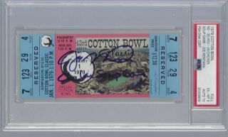 Joe Montana Notre Dame Signed & Inscribed 1979 Cotton Bowl Full Ticket