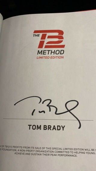 Tom Brady Signed Tb12 Method Book Autograph