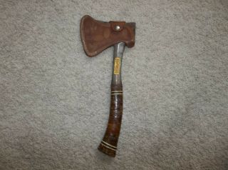Vintage Usa Estwing Camp Axe Hatchet With Leather Cover No.  1