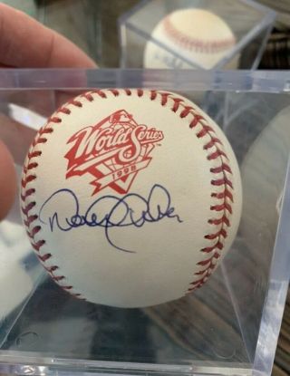 1998 World Series Derek Jeter Signed Autographed Baseball Mlb Ball
