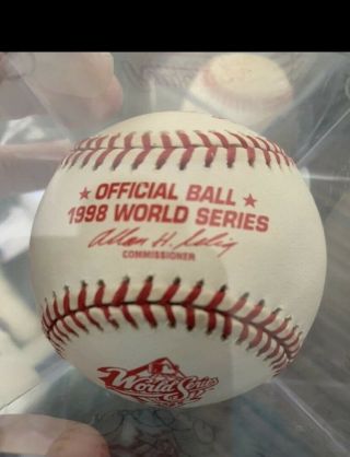 1998 WORLD SERIES DEREK JETER SIGNED AUTOGRAPHED BASEBALL MLB BALL 2