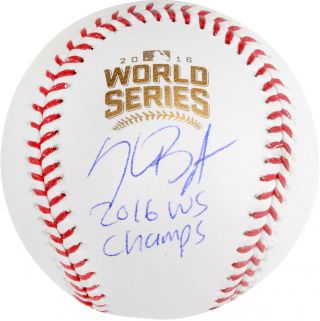 Kris Bryant Cubs 2016 Mlb Ws Champs Signed Logo Baseball With 2016 Champs Insc