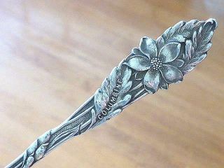 Vintage Denver Colorado Columbine Flower Sterling Silver Souvenir Spoon