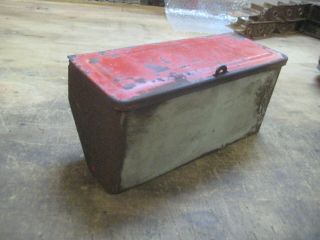 Vintage Tractor Or Farm Implement Metal Tool Box - Fender Mount? Allis Charmers?