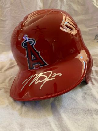 Mike Trout Los Angeles Angels Signed Full Size Batting Helmet Mlb Authentic