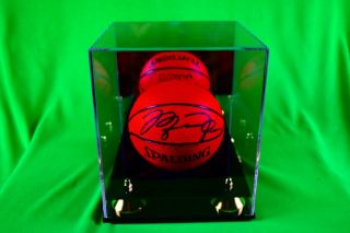 Michael Jordan Signed Chicago Bulls Spalding Nba Official Game Mini Basketball