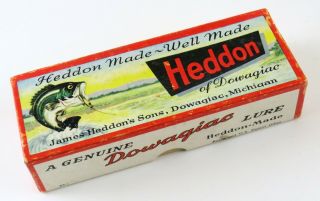 Vintage Heddon Dowagiac Empty Box Only,  For 7300p Jointed Vamp Lure,  E.  K.  Tryon