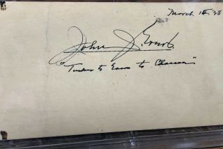 Johnny Evers Autographed Postcard PSA/DNA Authenticated NM - MT 8 3