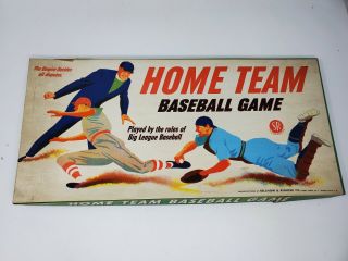 Vintage 1948 Home Team Baseball Game - Board Game - By Selchow & Righter Co.