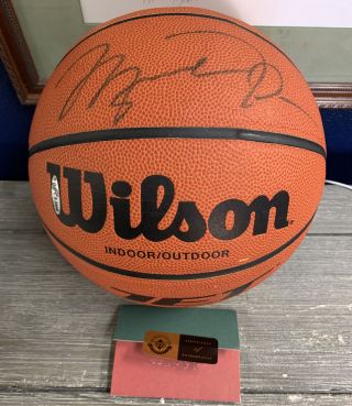 Michael Jordan Signed Autographed Basketball Upper Deck Authentication Bulls