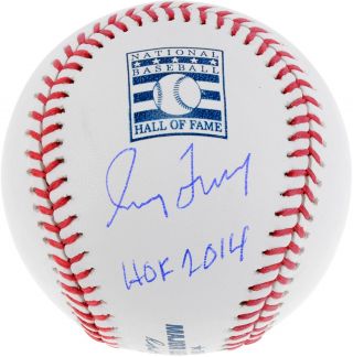 Greg Maddux Atlanta Braves Signed Hall Of Fame Logo Baseball & " Hof 2014 " Insc