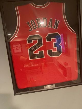 Michael Jordan Autographed Signed Framed Matted Jersey Bulls