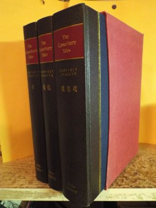 The Canterbury Tales By Chaucer Folio Society 3 Volume Set == Postage Usa