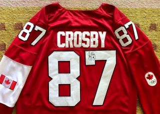 Sidney Crosby Signed Autograph Canada Jersey Pittsburgh Penguins Nhl Proof