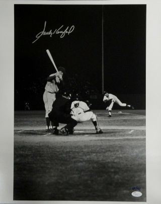 Sandy Koufax Hand Signed Autographed 16x20 Photo Dodgers Picthing Silver Jsa /32